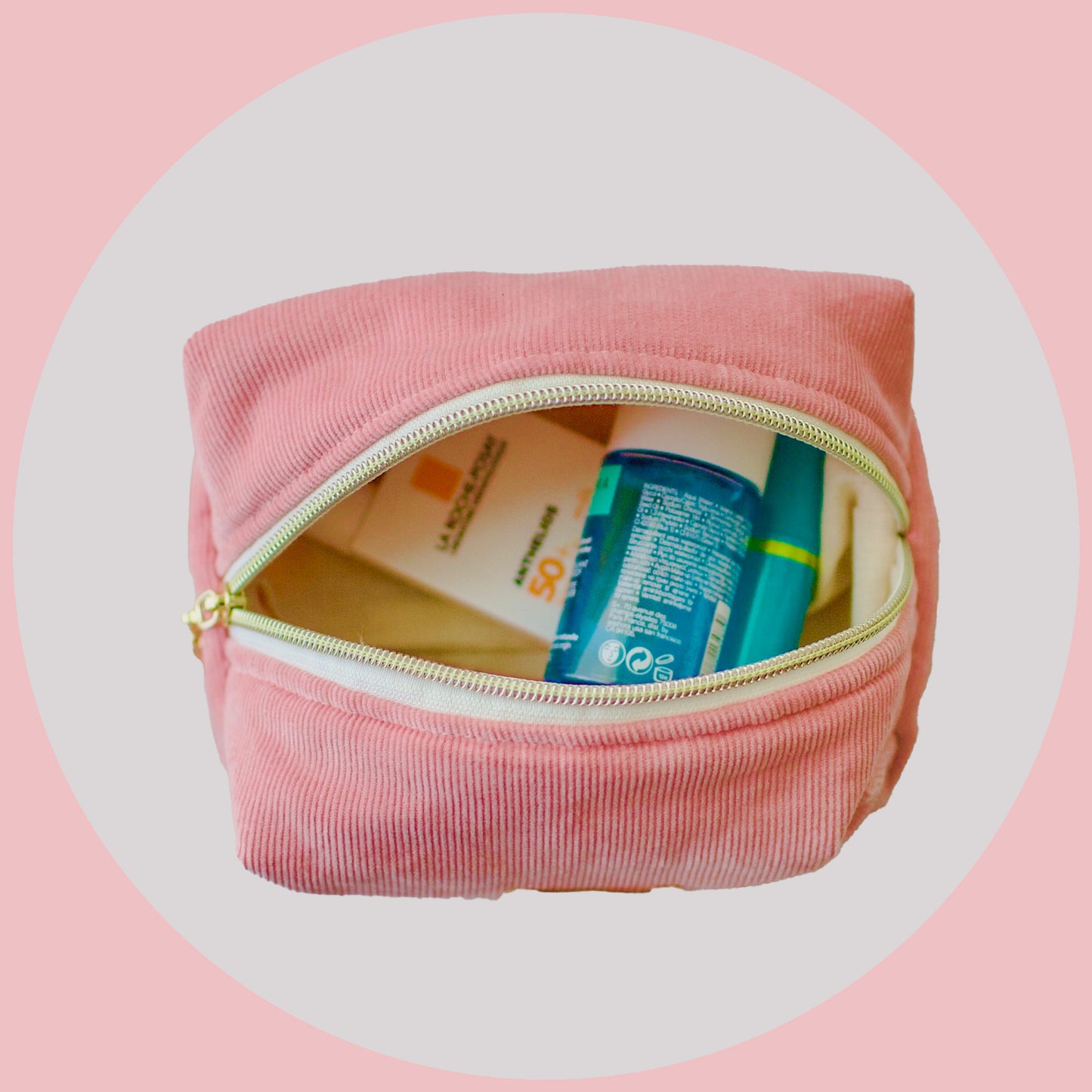 Dusty Pink Make-Up Pouch