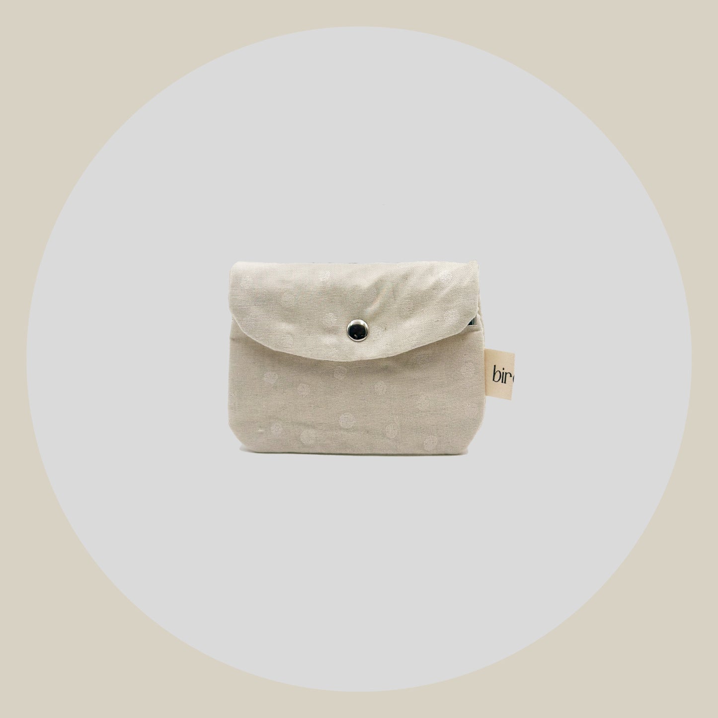 Cream Polka Dots Jewellery Pouch