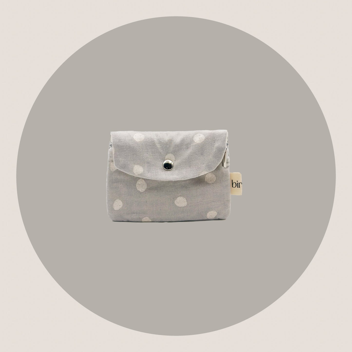 Light Grey Polka Dots Jewellery Pouch