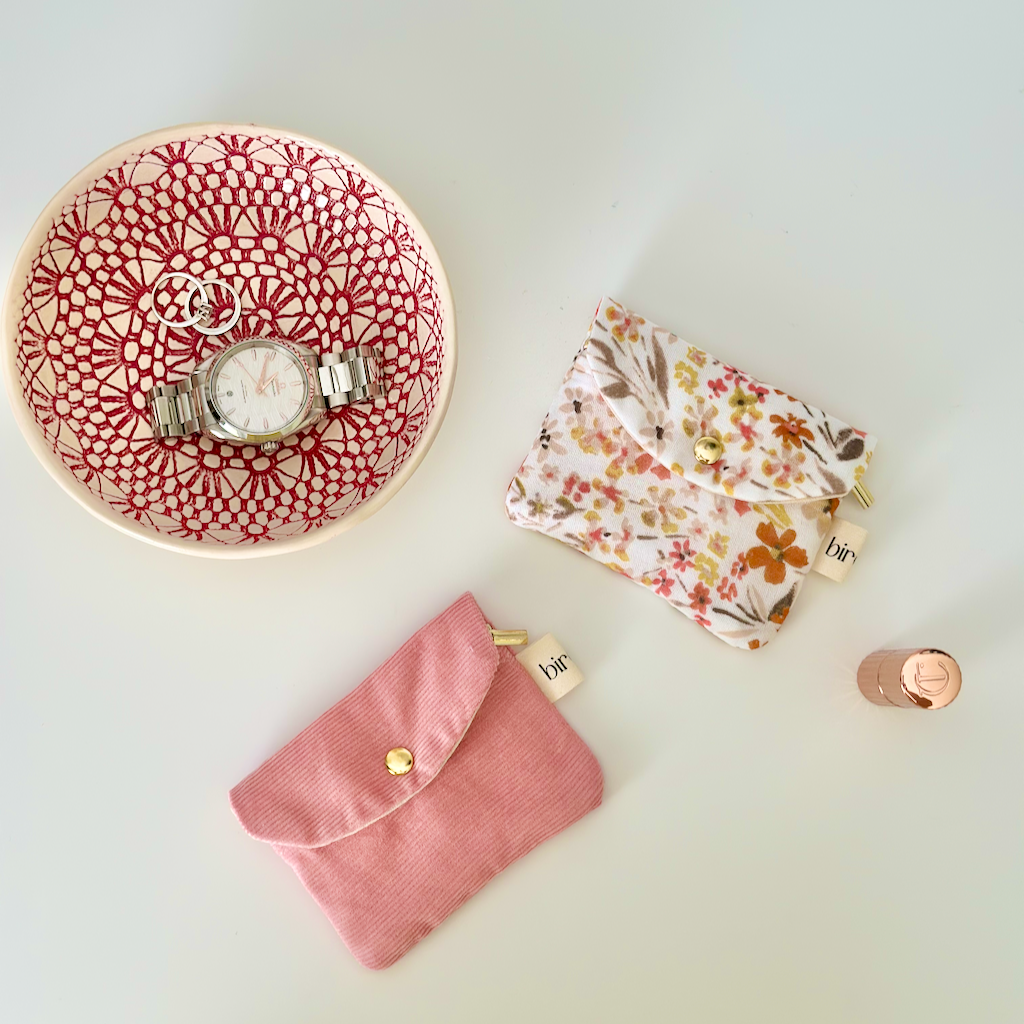 Light Grey Polka Dots Jewellery Pouch