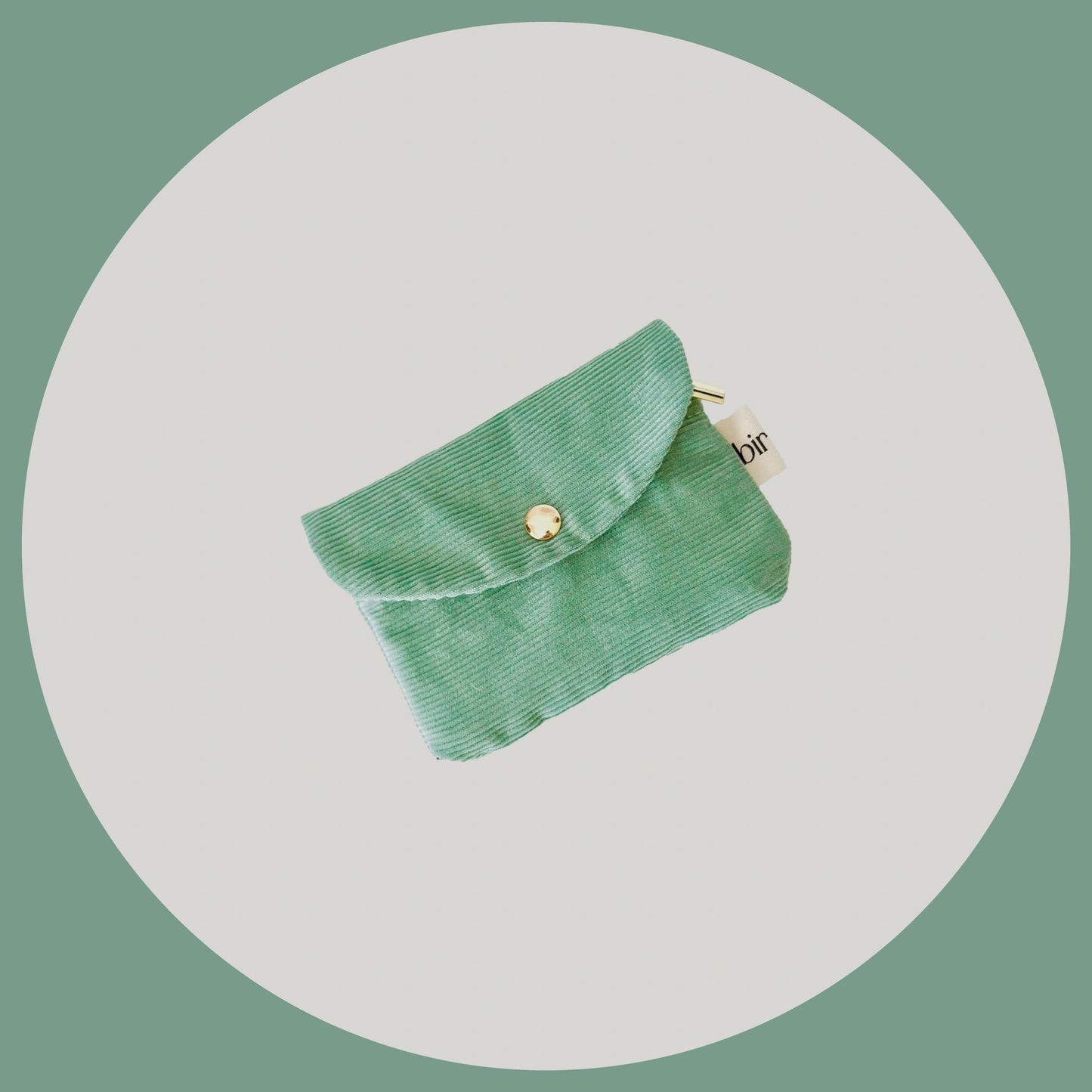 Dark Sage Jewellery Pouch