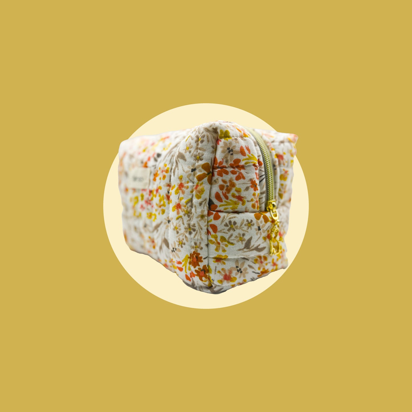 Maru Yellow Floral Toiletry Pouch