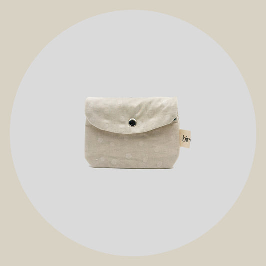 Cream Polka Dots Jewellery Pouch