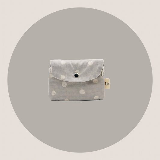 Light Grey Polka Dots Jewellery Pouch