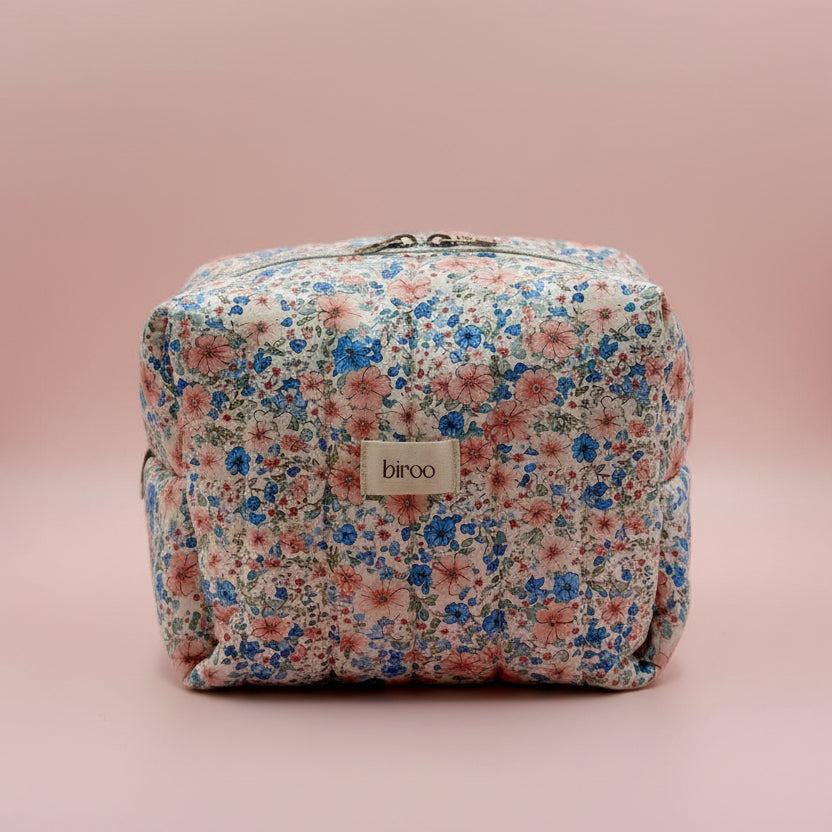 Quilted Floral Toiletry Pouch