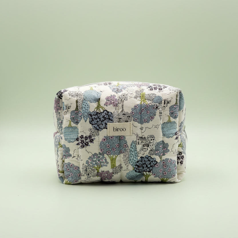 Quilted Floral Toiletry Pouch